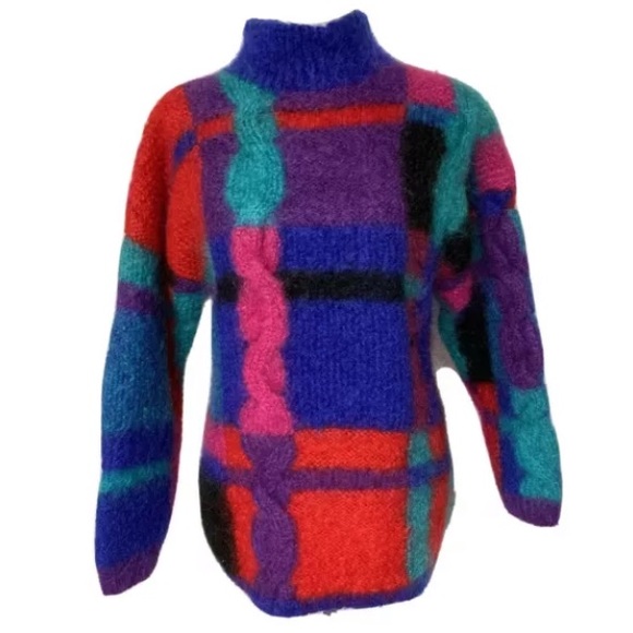 Classiques Entier Sweaters - Vintage Chunky Multicolor Sweater XS